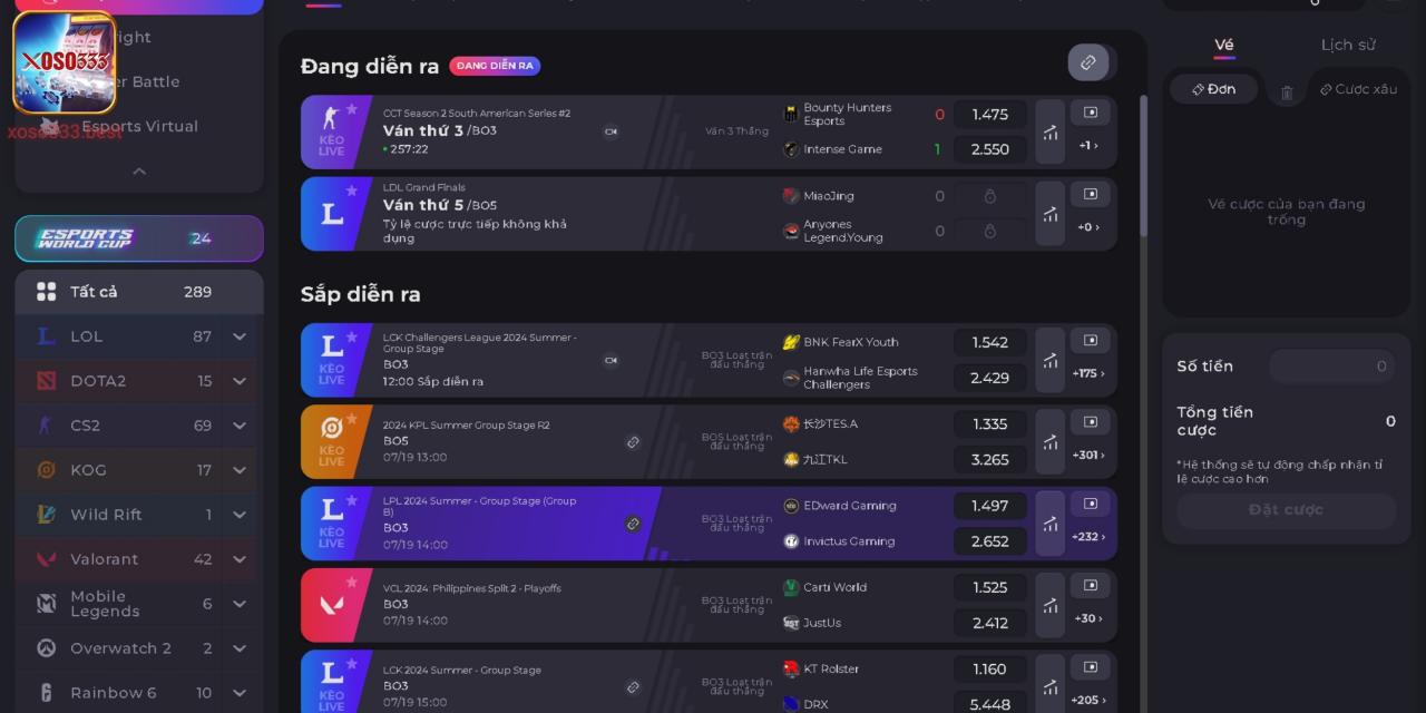 Sảnh Esports mang đến nhiều ưu điểm tuyệt vời